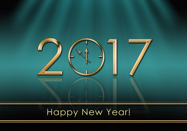 Feliz Año Nuevo 2017. Reloj de Año Nuevo
 - Foto, imagen