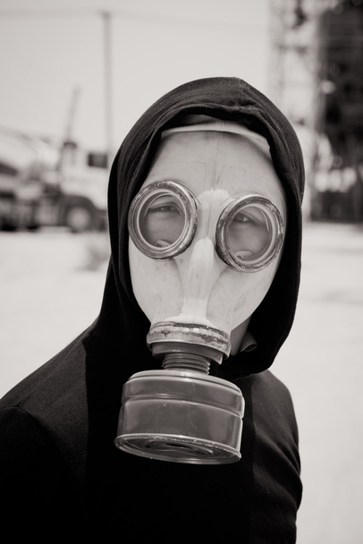Чоловік, одягнений gasmask
 - Фото, зображення