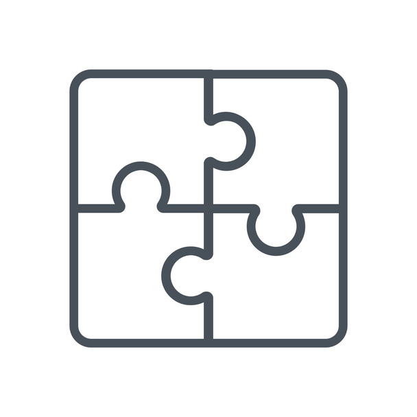 Puzzel, zakelijke oplossing pictogram  - Vector, afbeelding