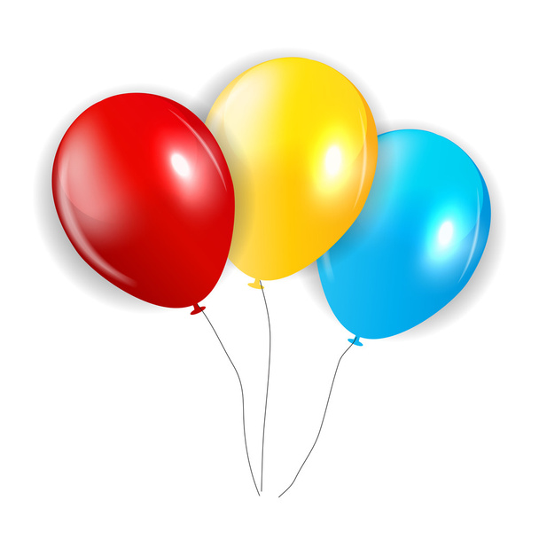 Set of Colored Balloons, Illustration - Vector, Image