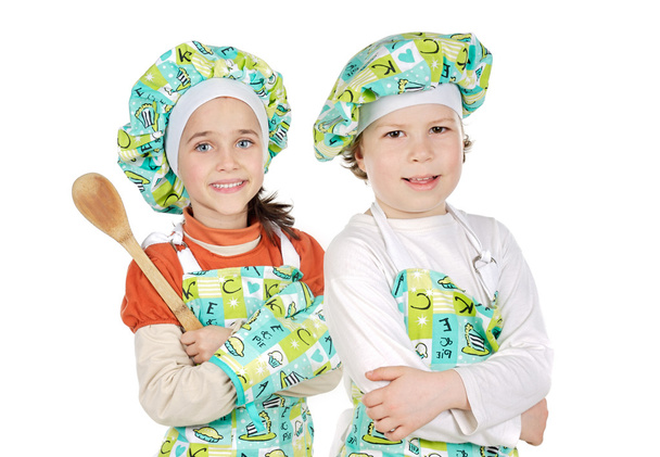 niños aprenden a cocinar - Fotoğraf, Görsel