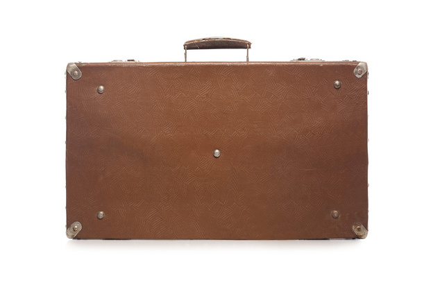 Old brown suitcase. - Fotó, kép