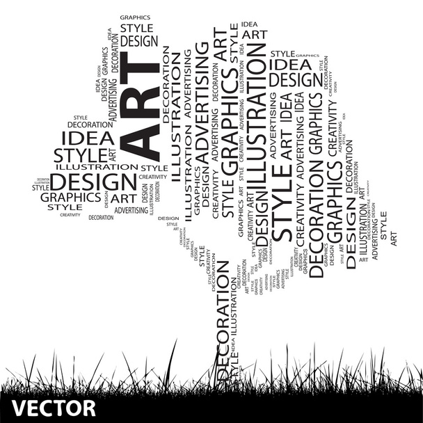 アートの単語の雲 - ベクター画像