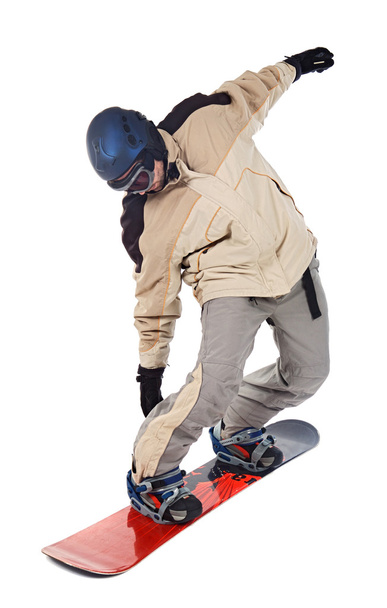 Homme faisant du snowboard
 - Photo, image