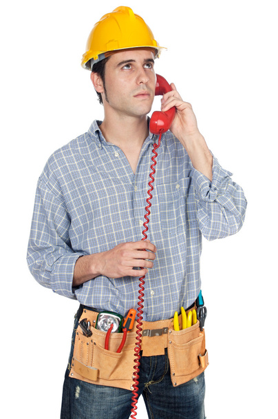 Worker talking on the phone - Valokuva, kuva