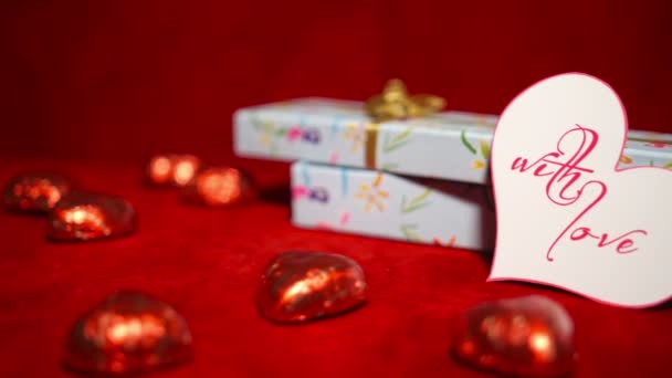 Valentines Day Candies and Gift 4K - Metraje, vídeo