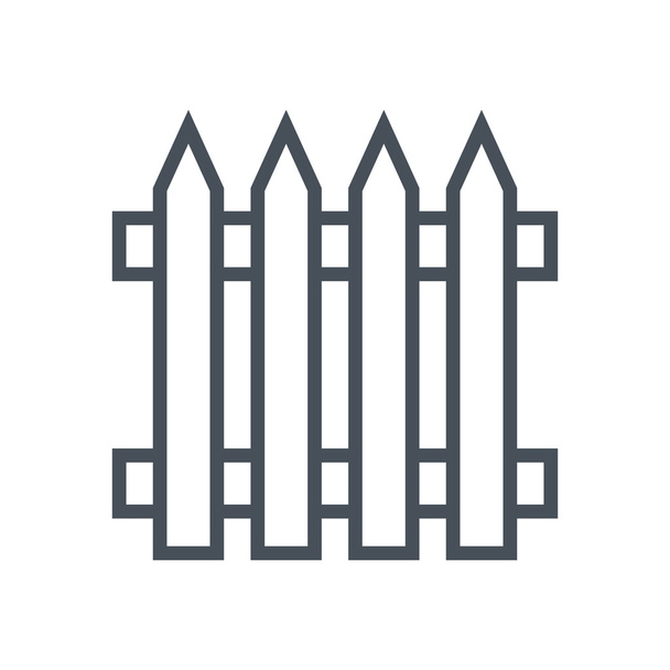 Garden fence icon - Vector, Image
