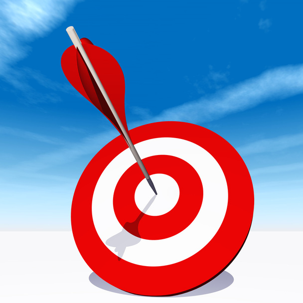 Kırmızı dart hedef tahtası - Fotoğraf, Görsel