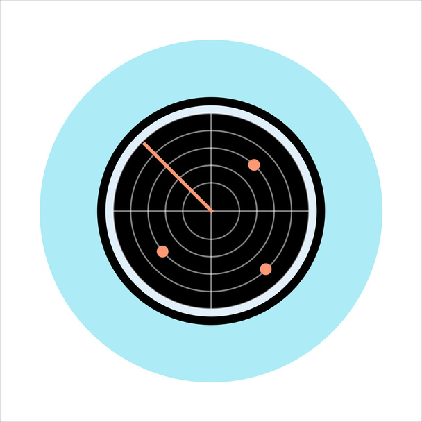 Tema de radar, estilo plano, colorido, icono de vector para gráficos de información
 - Vector, Imagen