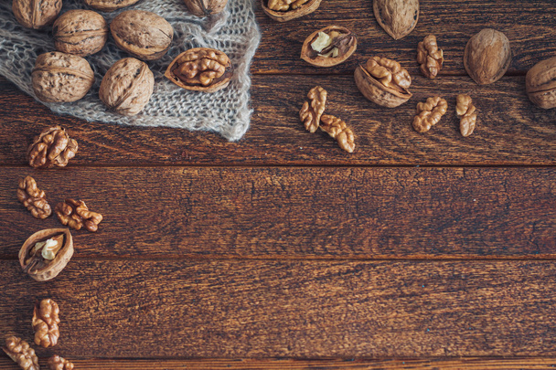 Background with walnuts - Foto, afbeelding