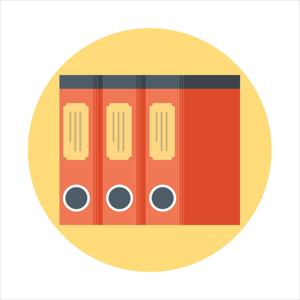 Library, documents flat style, colorful, vector icon - Vector, Image