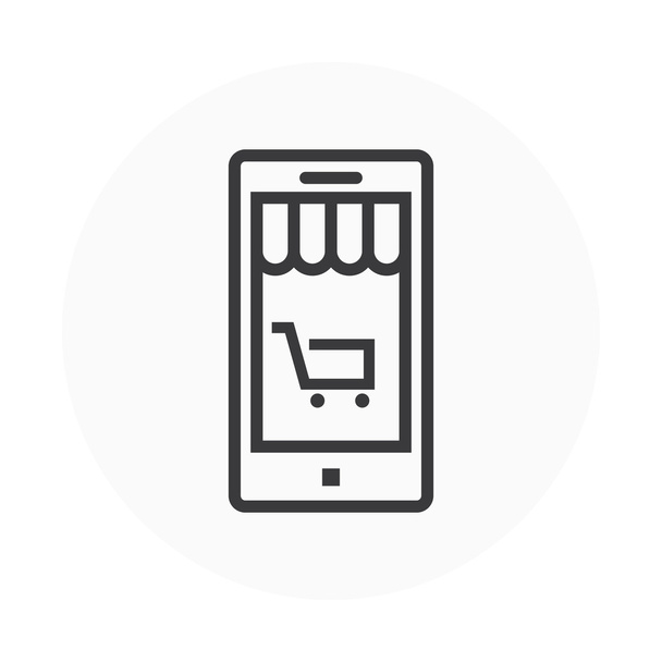 mobilní nákupní ikona - Vektor, obrázek