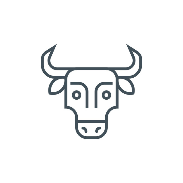 Viande, vache, taureau, icône de la nourriture laitière
 - Vecteur, image