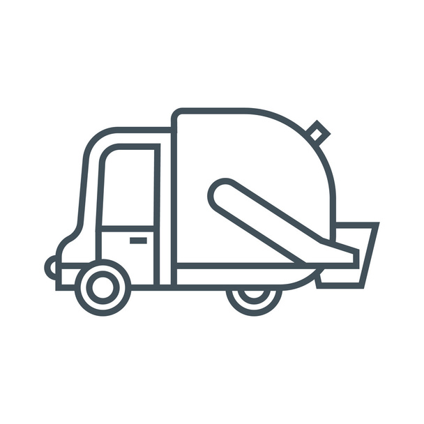 Atık yönetimi, çöp kamyonu simgesi  - Vektör, Görsel