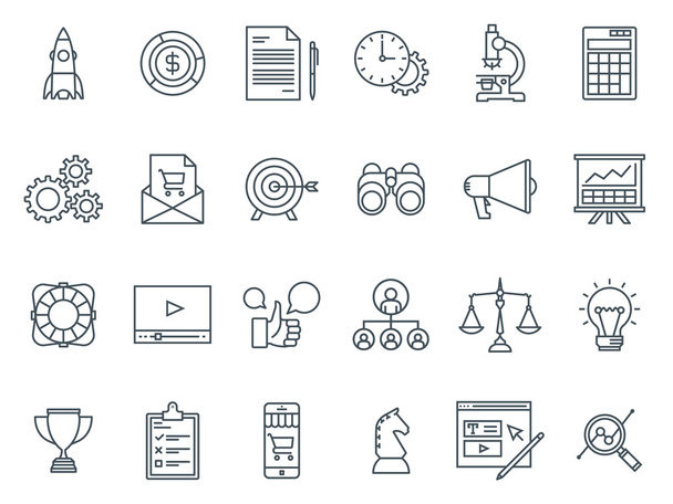 conjunto de iconos de negocios y finanzas - Vector, imagen