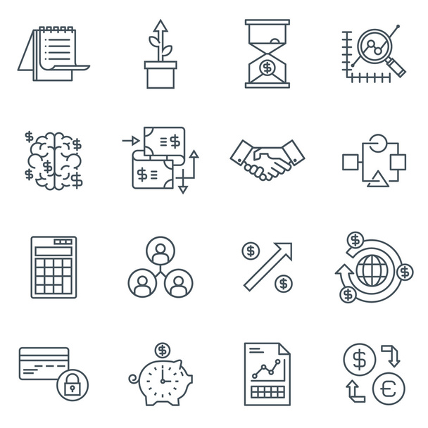 Business and finance icon set  - Vector, Image