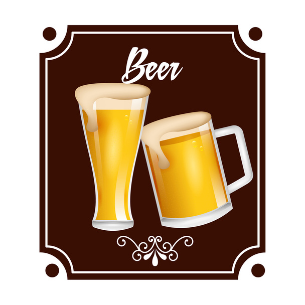 cold beer design  - Вектор, зображення