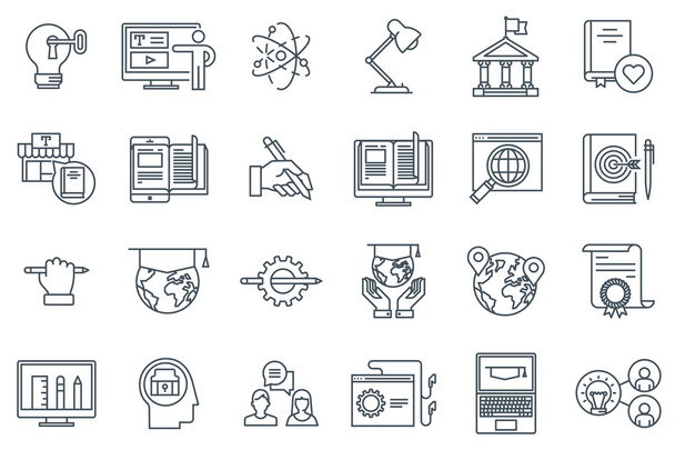 conjunto de iconos de educación - Vector, imagen