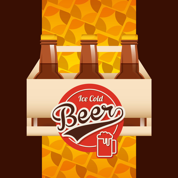 冷たいビールのデザイン  - ベクター画像