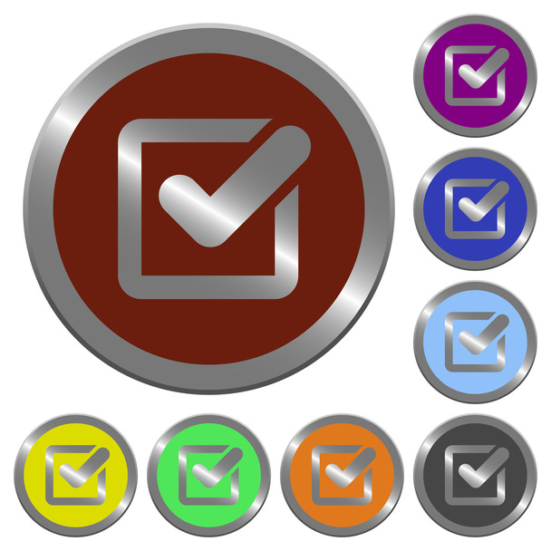 Color checkbox buttons - Vector, Image