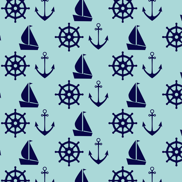 Sea seamless pattern - Vector, afbeelding