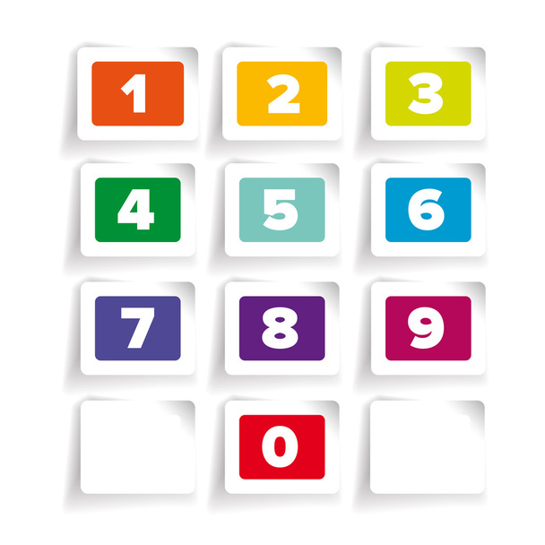 Numbers set. Vector label - Vector, Image
