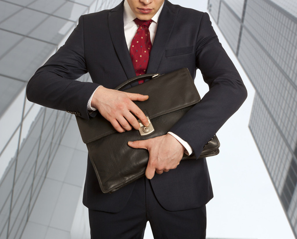 Businessman with briefcase - 写真・画像