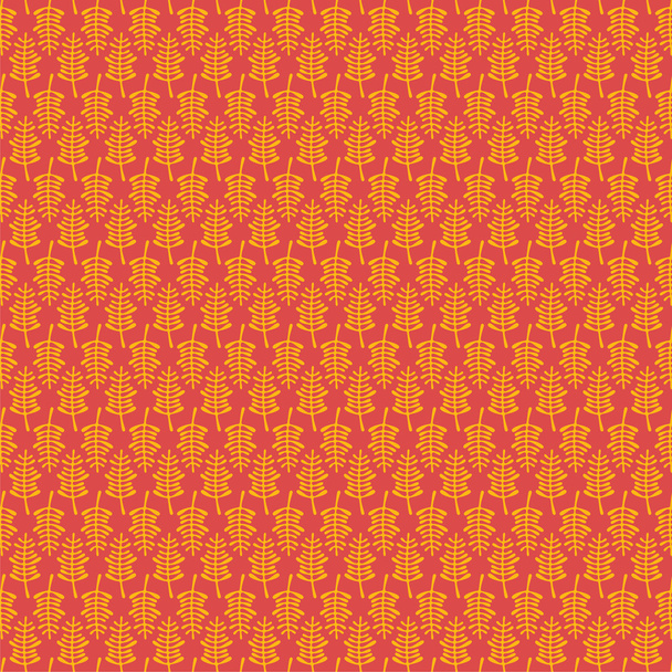 yellow leaves pattern - Вектор,изображение