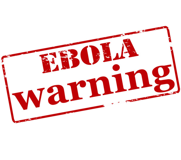 Ebola warning stamp - Vector, Image