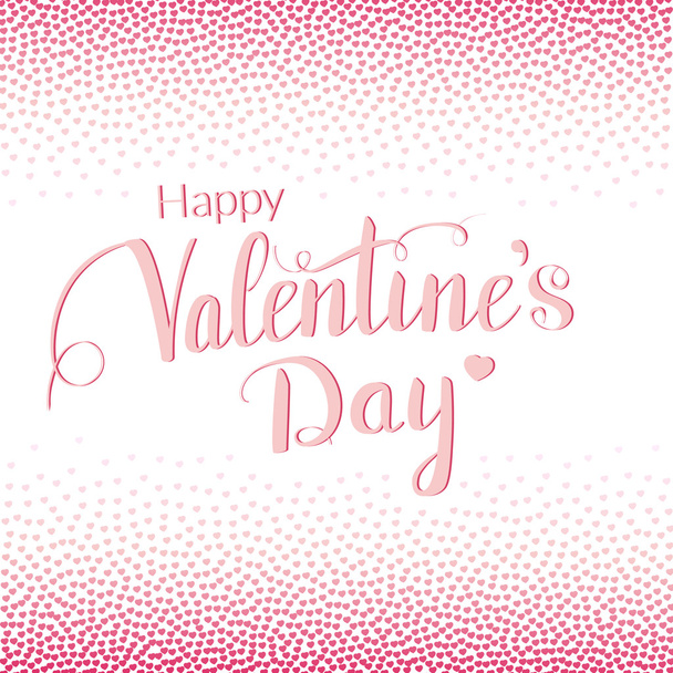 Valentines day greeting card with tiny hearts - Vector, Imagen