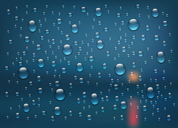 Water drops isolated on colorful background - Vector, Image