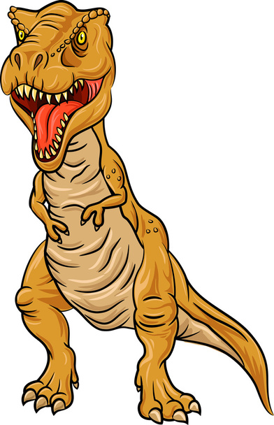 ティラノサウルス・レックスのキャラクターは白地に隔離されている - ベクター画像