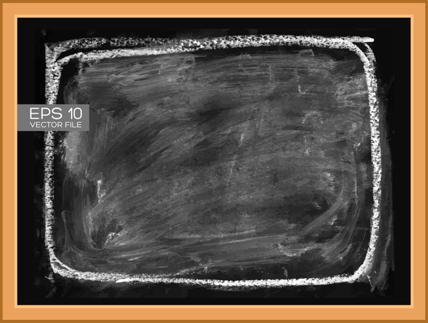 Μαύρο πίνακα κιμωλίας με κιμωλία λεκέδες - Διάνυσμα, εικόνα