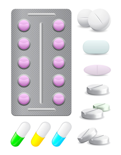 Icons pack pills and tablets - Foto, immagini