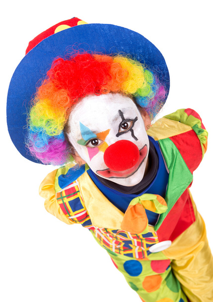 junges Mädchen im Clownskostüm - Foto, Bild