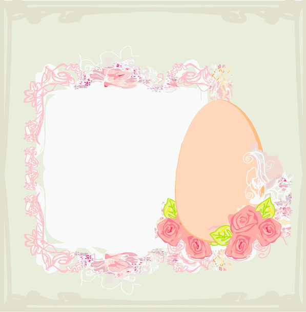 Easter Egg On Grunge Background - Foto, Imagem