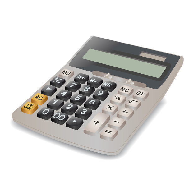Kalkulator na białym tle - Wektor, obraz