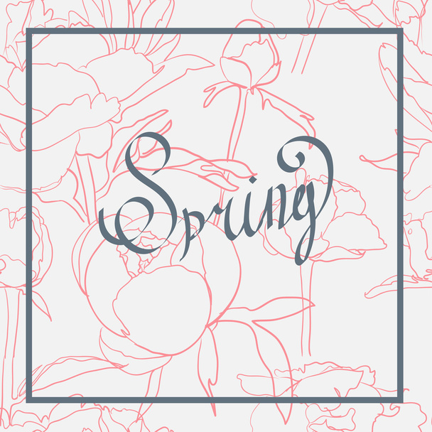 Spring flowers background - Vektor, kép