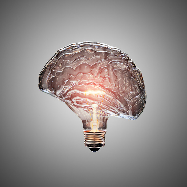 lampadina cervello - Foto, immagini