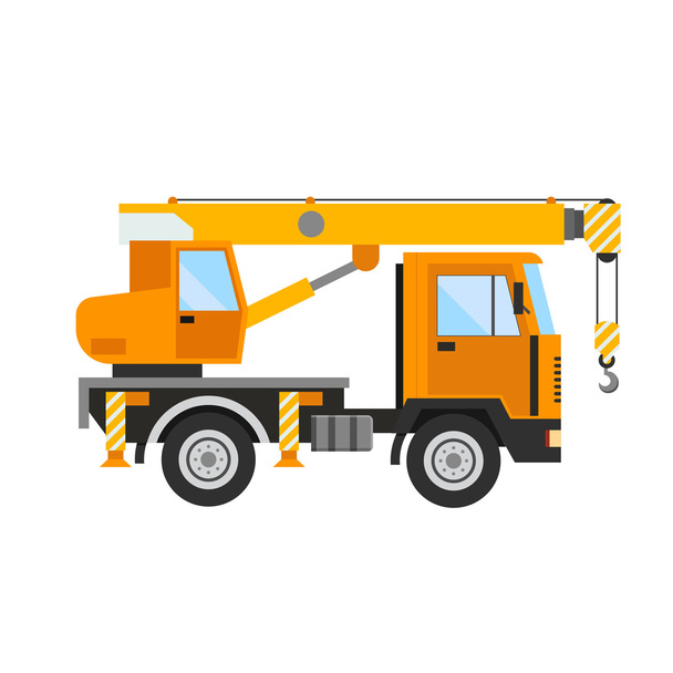 Building under construction crane machine technics vector illustration - Vector, afbeelding