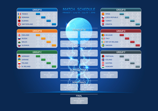 Match schedule, template - Vector, Image
