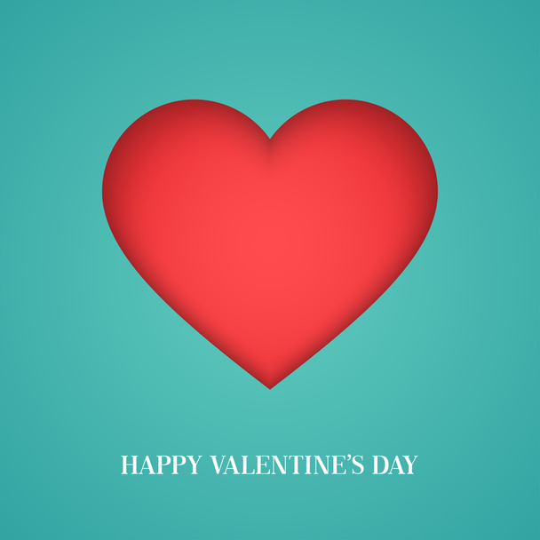 Valentines day card with heart. - Vector, Image