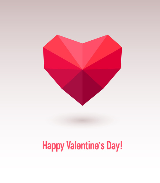 Valentines day card with abstract heart. - Vector, Image