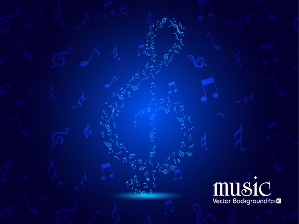 Ornament from notes music background. - Vector, Image