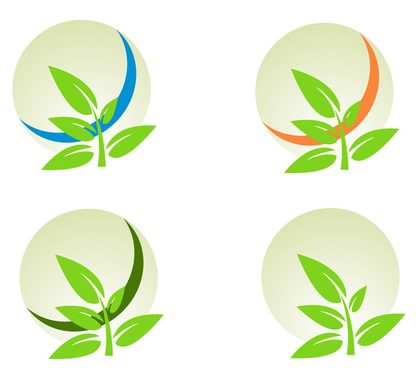  logo elements set environmental - Zdjęcie, obraz