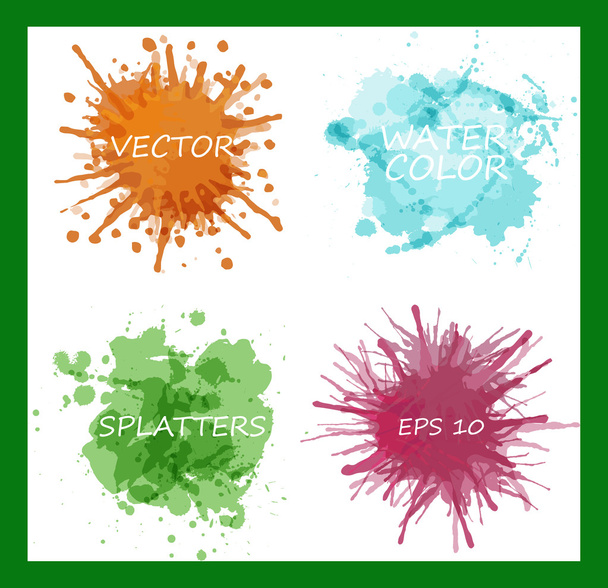 watercolor design elements - Vector, Image