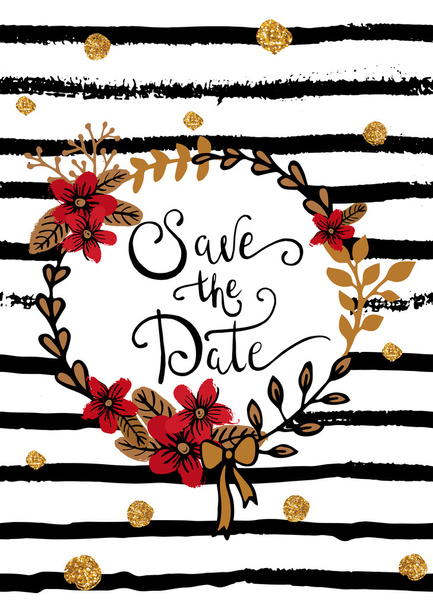 Save the date card - Vector, afbeelding