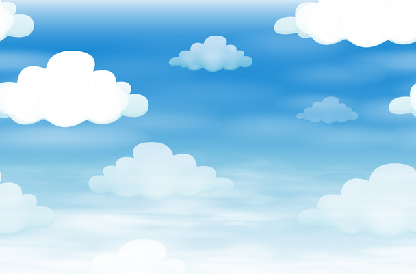 Bezszwowe tło z chmury na niebie - Wektor, obraz