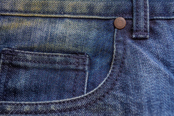 Blue jeans pocket. texture background - Photo, Image