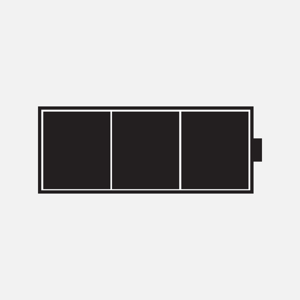 ikona baterie na šedé - Vektor, obrázek